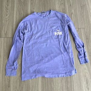 Pink Long Sleeve Tee Lavender Size Small